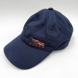 Sitka Hat Cap Gear Badge Icon Lo Pro Profile Fit Strapback Navy Blue 100% Cotton